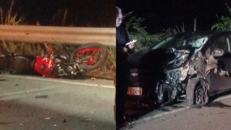 Acidente Fatal Entre Carro e Moto Ocasiona Uma Morte na Rodovia Rio do Morro