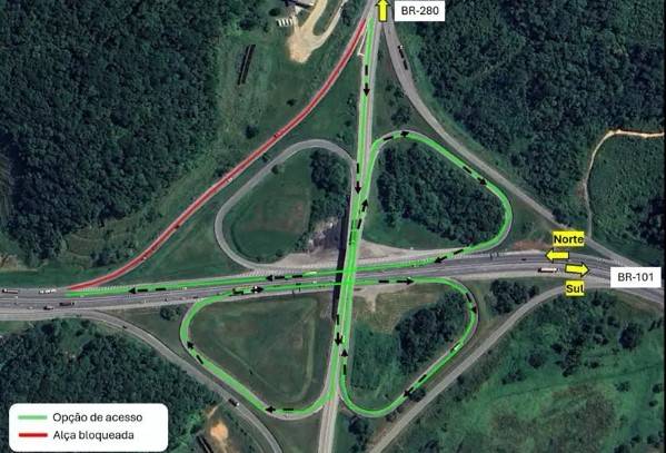 Obras na BR-280